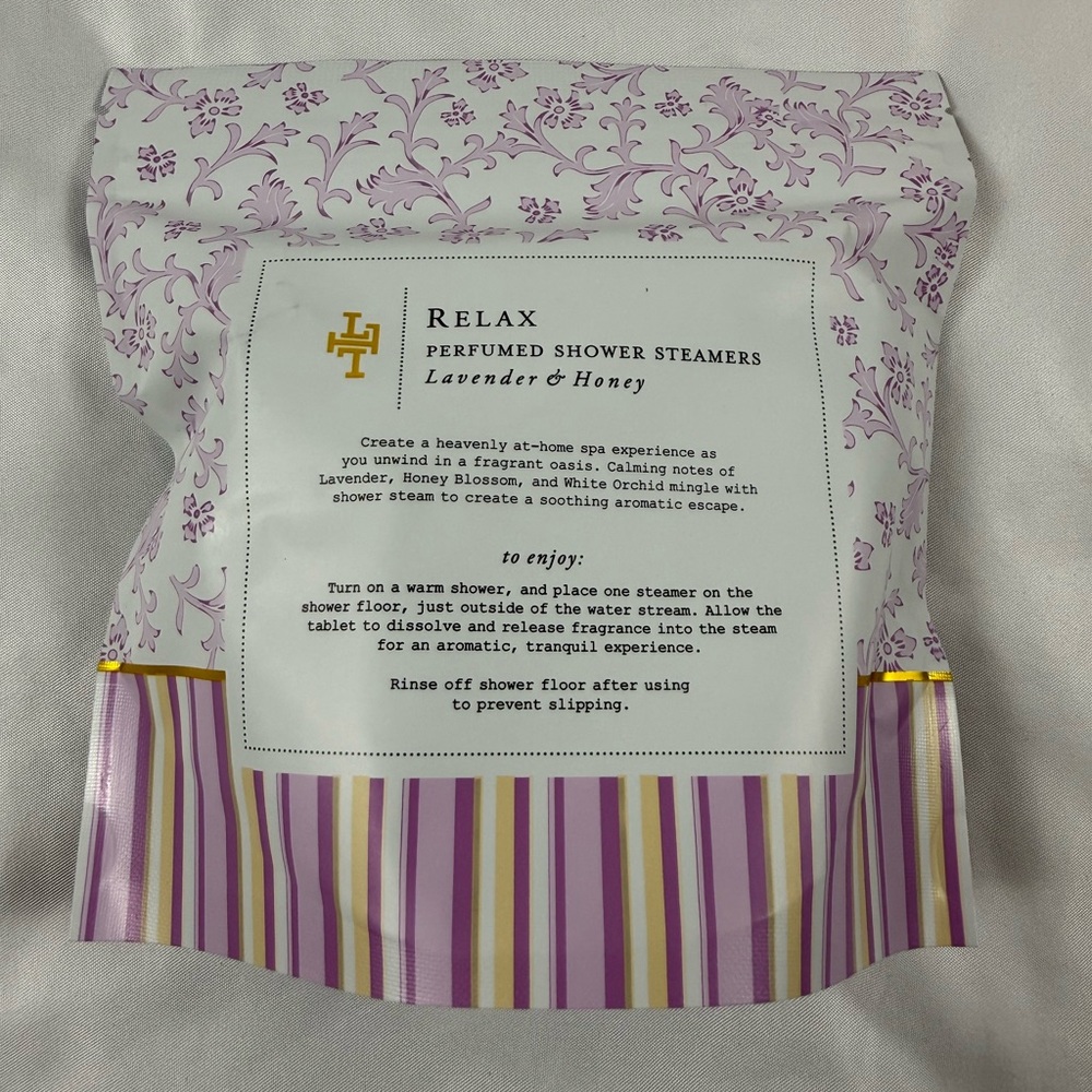Lollia Relax Shower Steamers Lavender Honey Aromatherapy Set of 5 in bag Sealed - Picture 3 of 4
